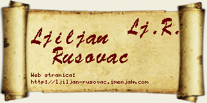 Ljiljan Rusovac vizit kartica